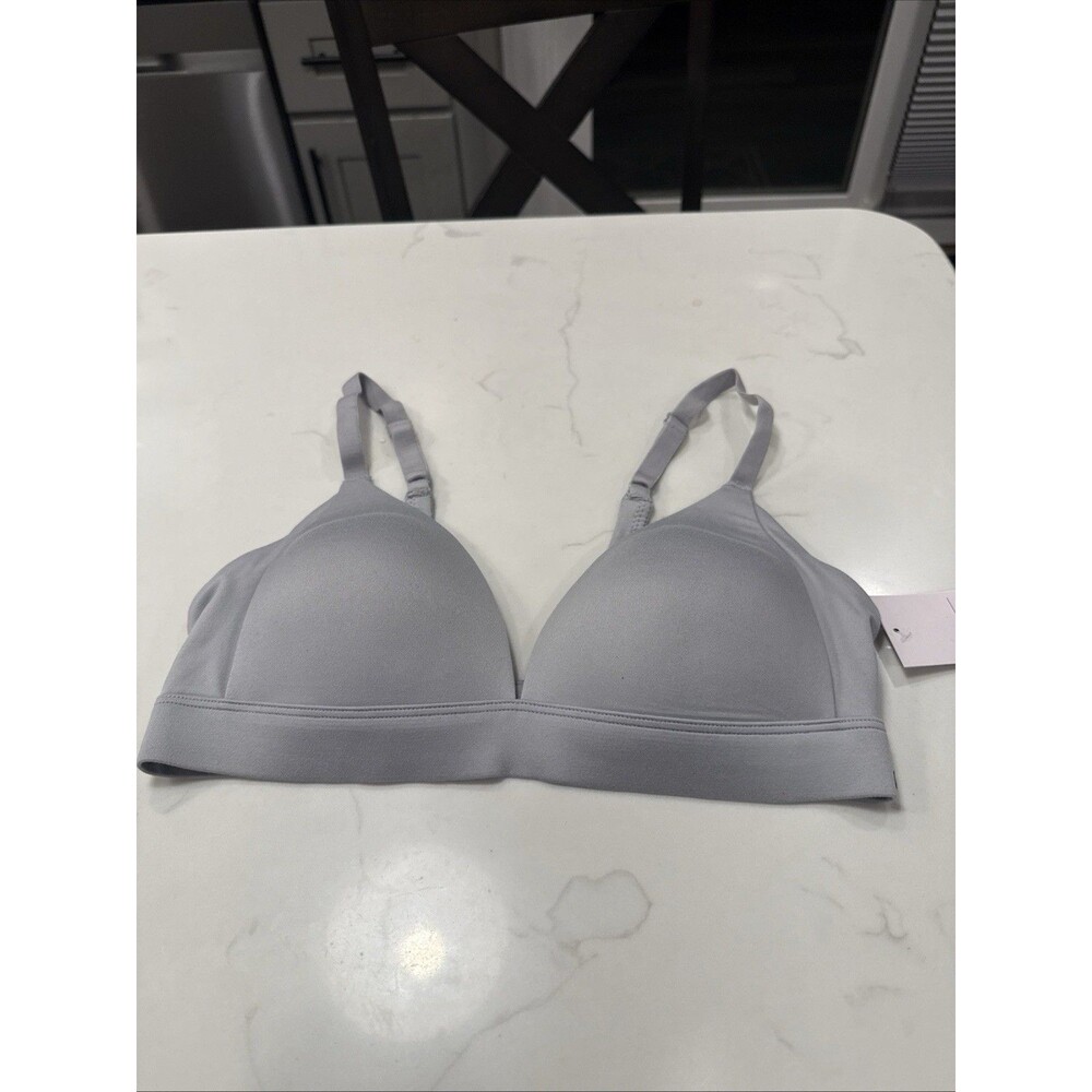 AUDEN Lightly Lined Wireless Bra 34B Light Gray